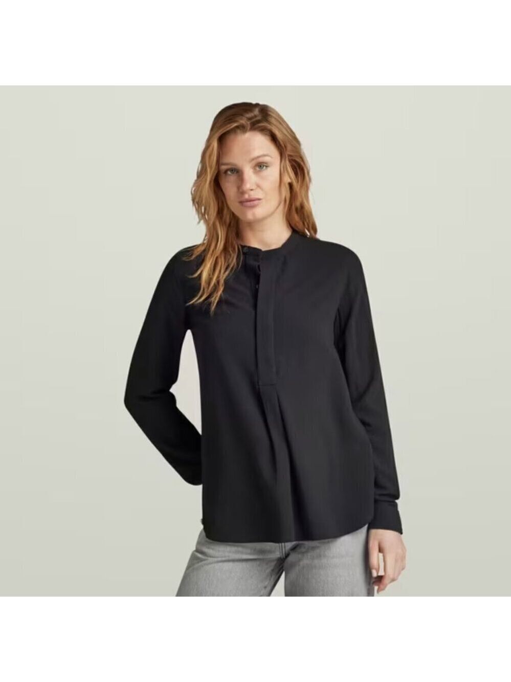 Willi Smith Black Long Sleeve Blouse Medium
